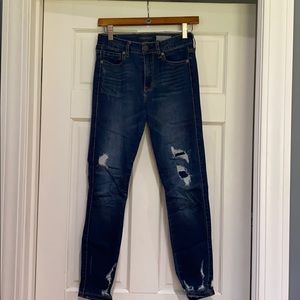 High waisted ankle jeggings